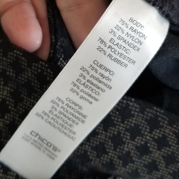 Chico's metallic gold black ankle pants - Picture 5 of 5